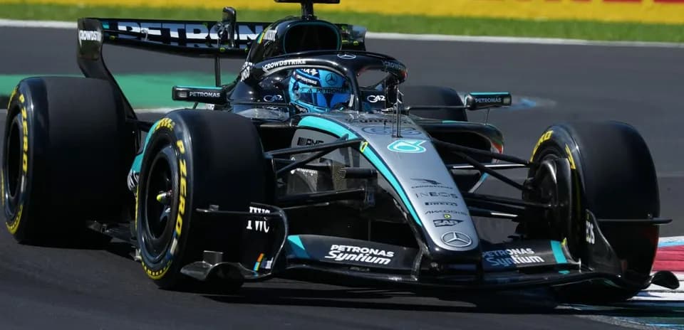 Formula 1 car racing on track during competition