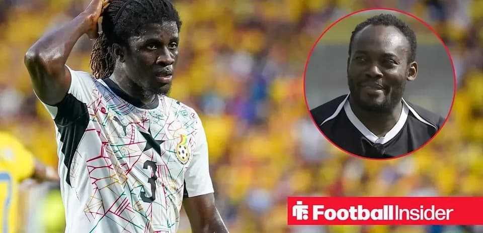 Ghana player in action during match, crowd in background