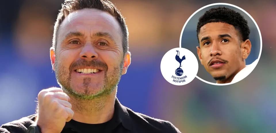Tottenham manager celebrating with player in background