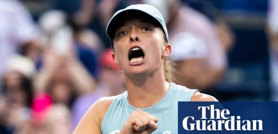 Tennis player celebrating during match at US Open