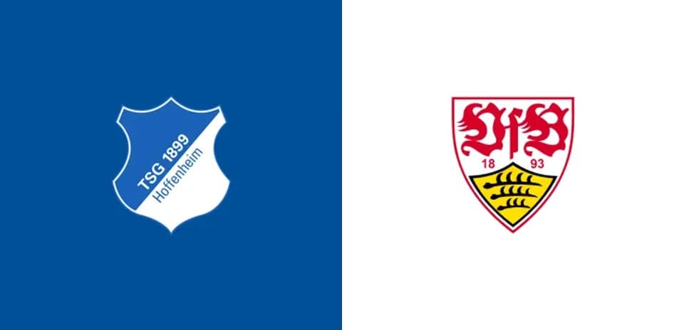 Logos of TSG Hoffenheim and VfB Stuttgart