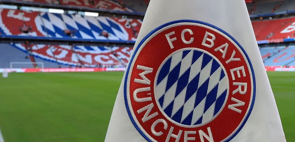 FC Bayern München flag in stadium before match