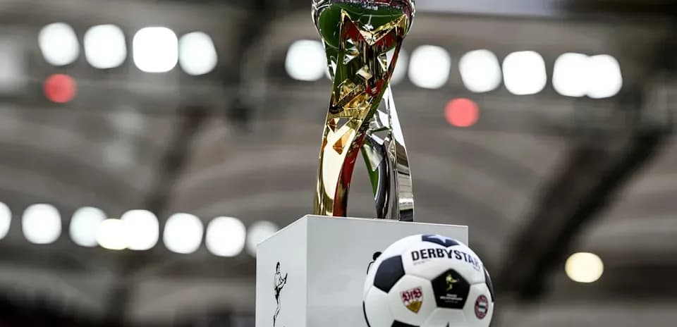 Franz Beckenbauer Supercup trophy and football
