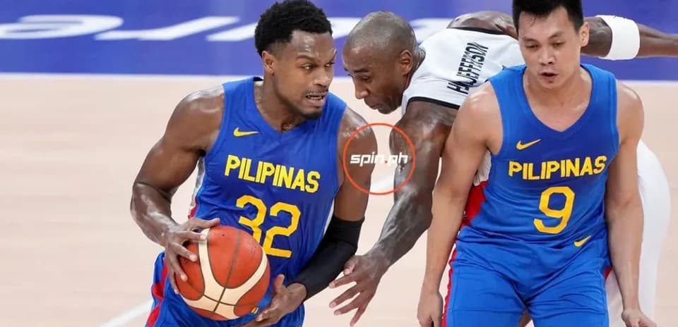 Two players from Pilipinas in basketball match