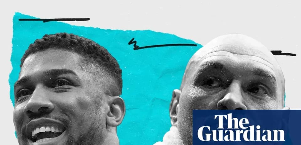 Anthony Joshua and Tyson Fury facing each other