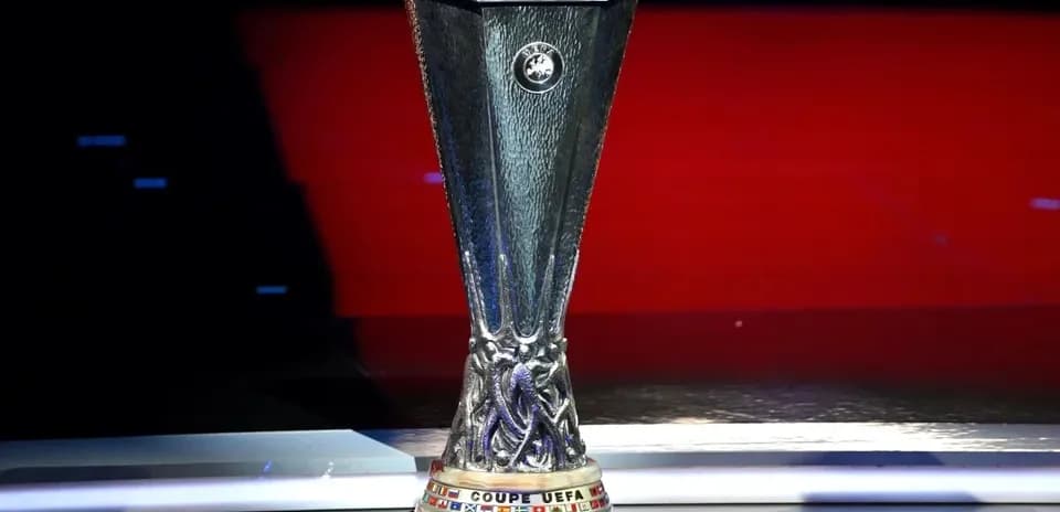 UEFA Europa League trophy on display