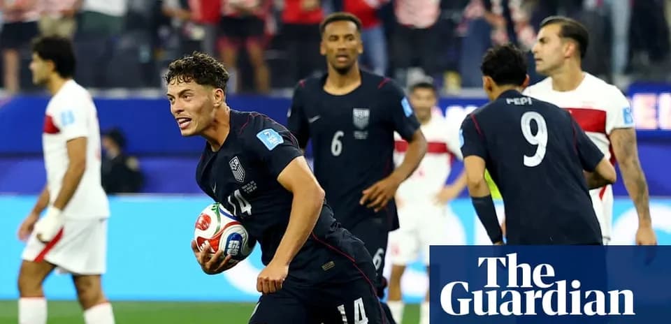 US player celebrating with the ball during match