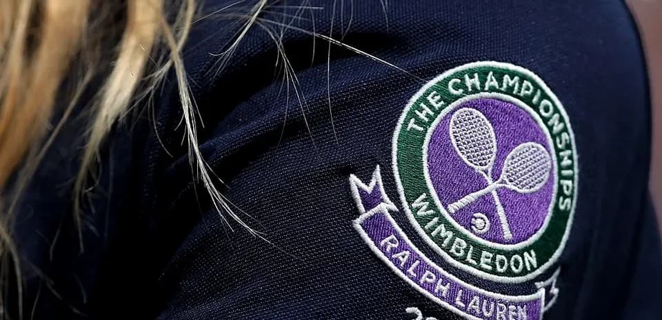 Wimbledon Championships logo on a dark jacket