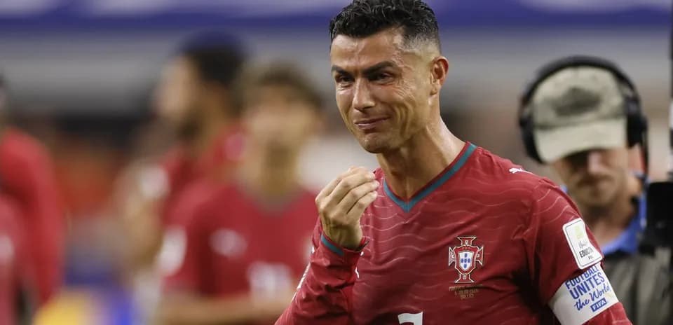 Cristiano Ronaldo in Portugal kit during match