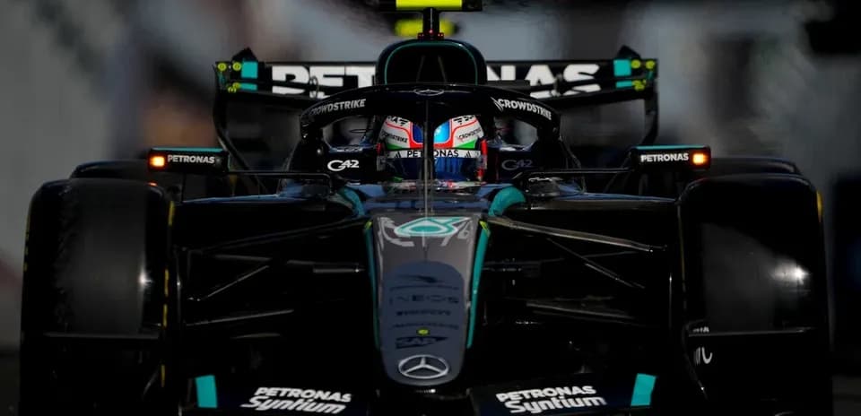 Formula 1 car racing on track during event