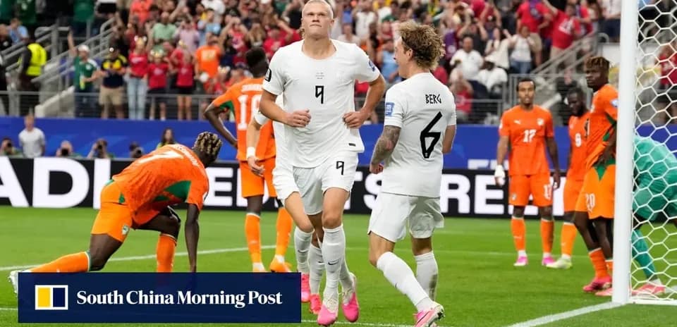 Norway players celebrating a goal during match