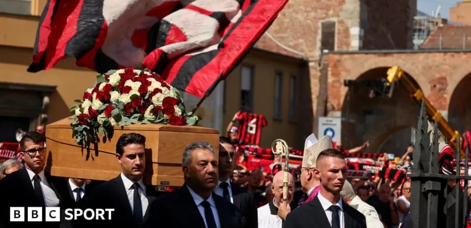 Funeral procession with a coffin and supporters