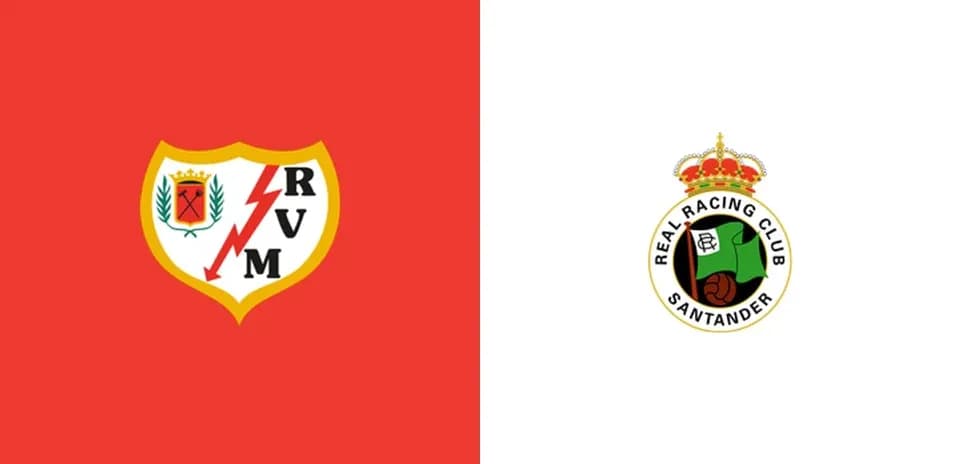 Logos of Rayo Vallecano and Real Racing Club