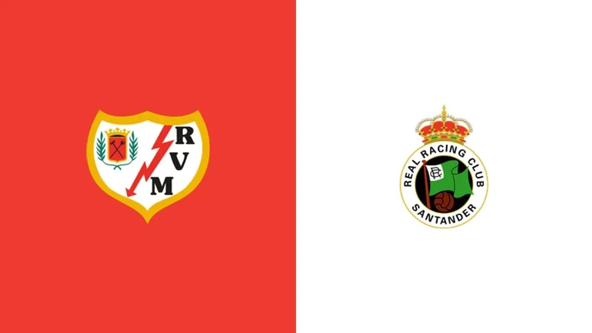Logos of Rayo Vallecano and Real Racing Club
