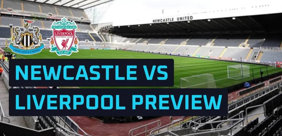 Newcastle United stadium with match preview text