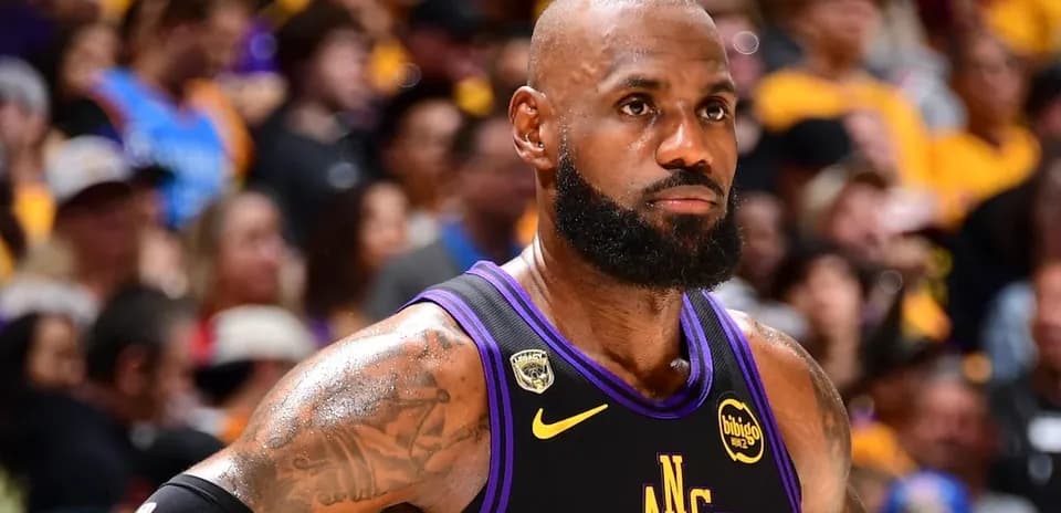 LeBron James on court during a game