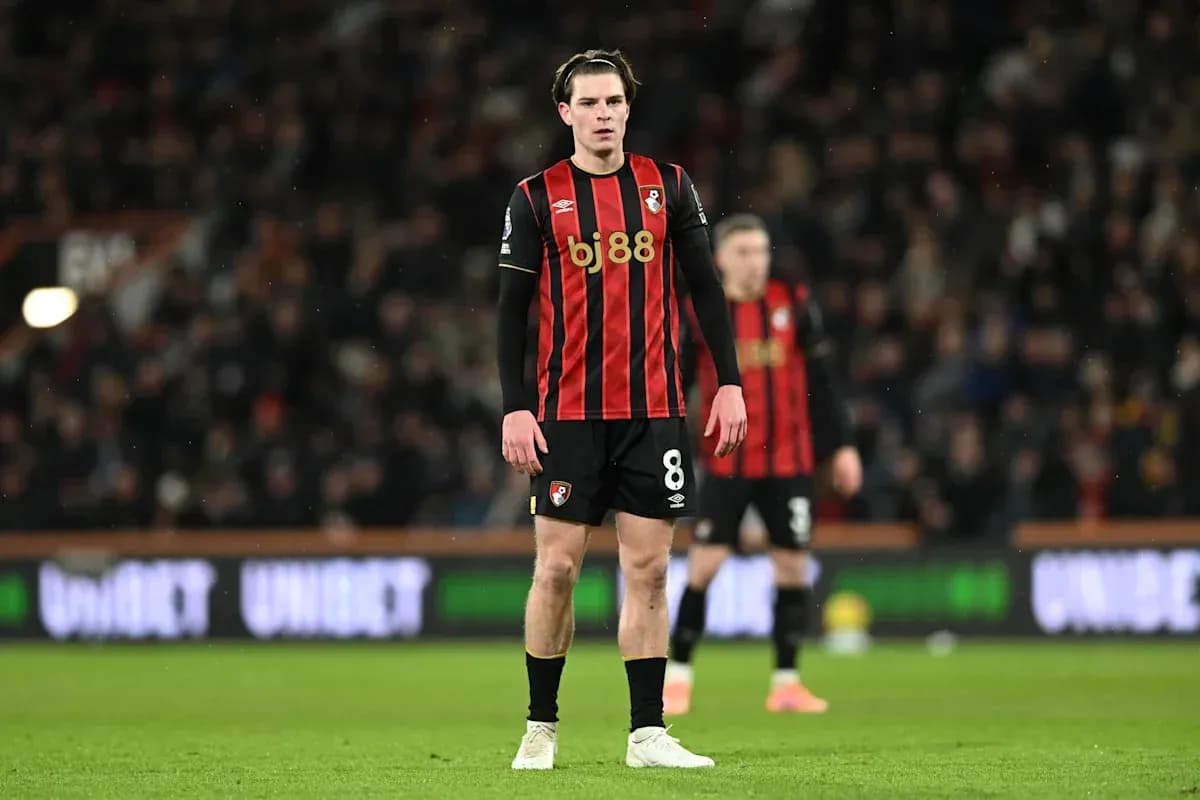 Bournemouth player on field during match
