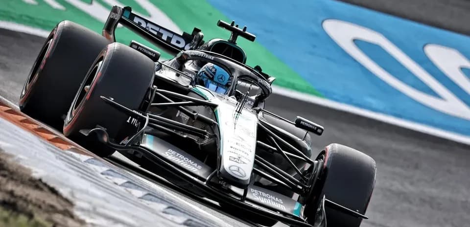 Formula 1 car racing on track during competition