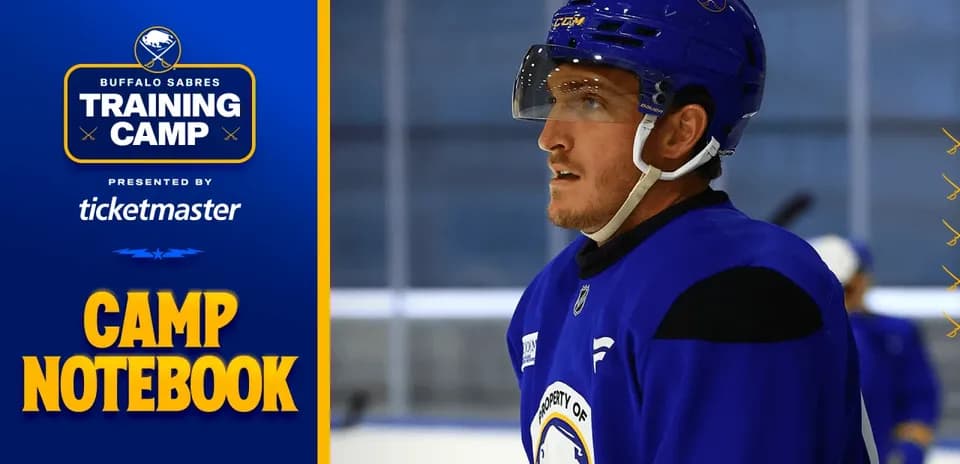 Hockey player during Buffalo Sabres training camp