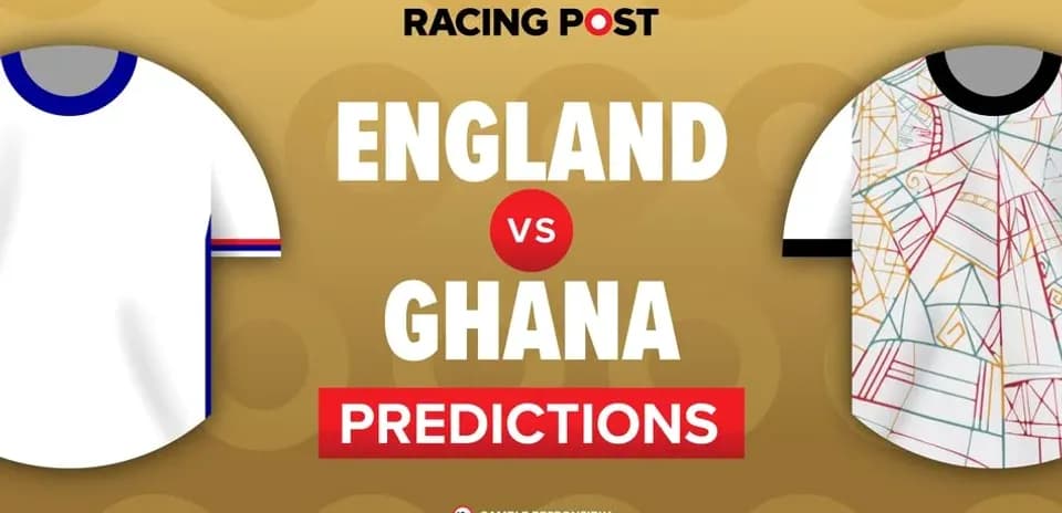 England and Ghana jerseys with match predictions