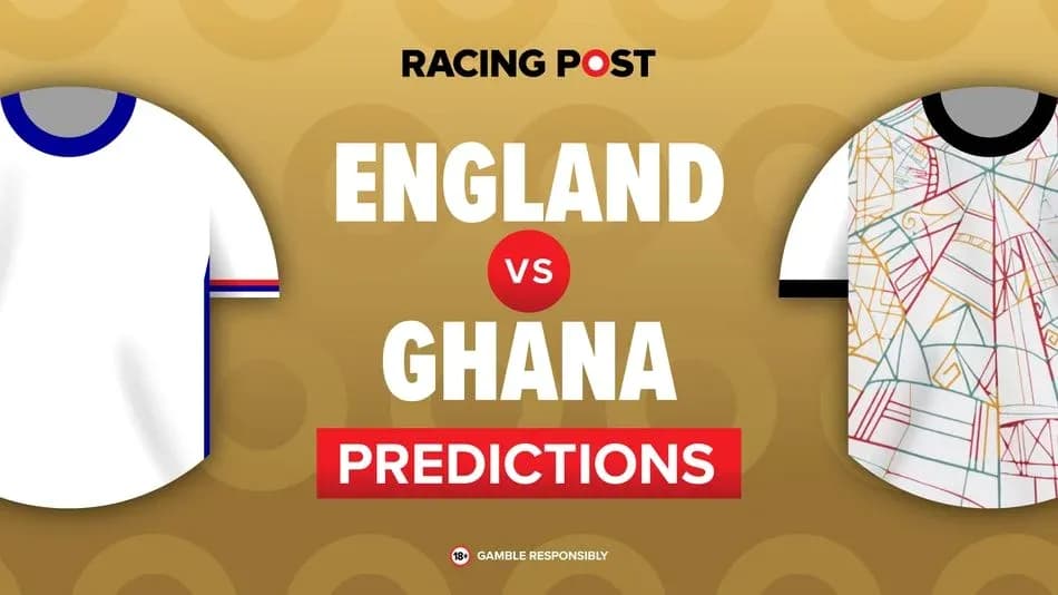 England and Ghana jerseys with match predictions