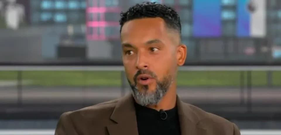 Sport analyst speaking during a broadcast segment