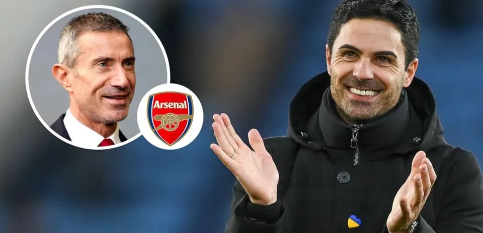 Arsenal manager celebrating during a match