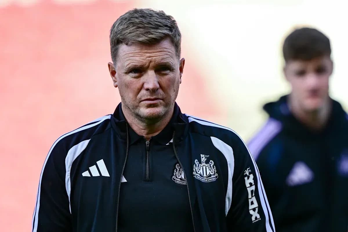 Newcastle United manager during match preparation