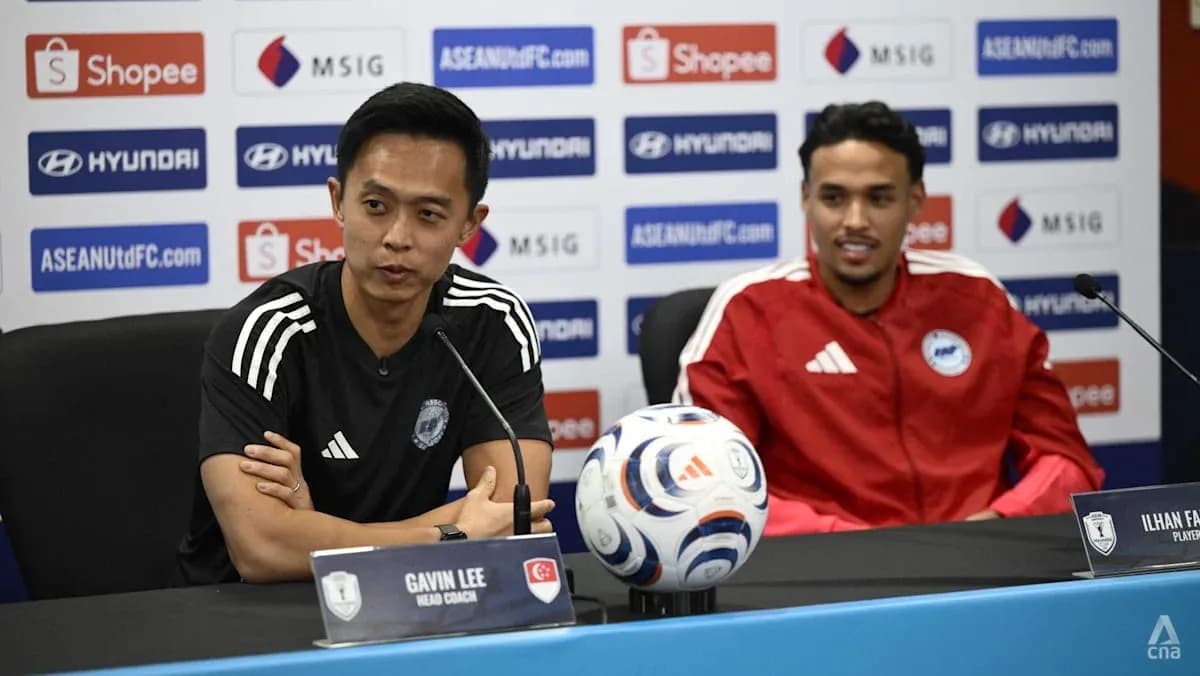 Gavin Lee and Ilhan Fandi at press conference