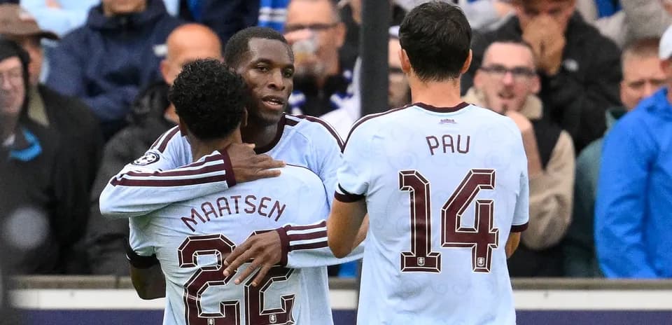 Jubilation among players after scoring a goal