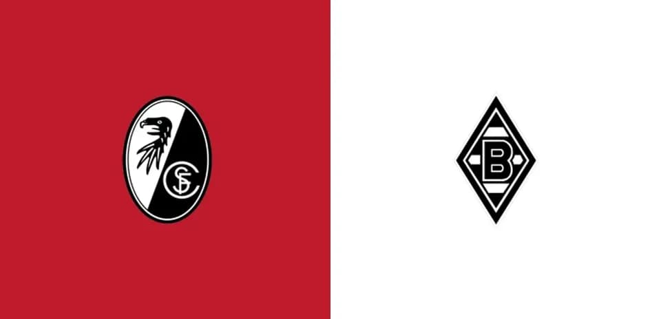 Logos of SC Freiburg and Borussia Mönchengladbach