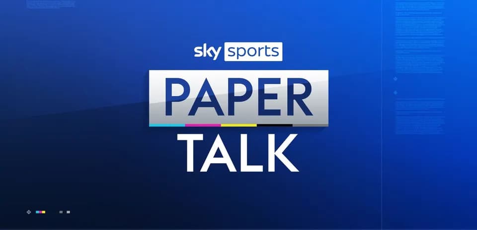Sky Sports Paper Talk logo on blue background