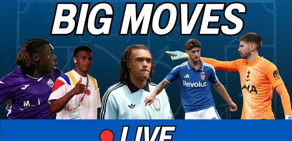 Football players featured in transfer news graphic