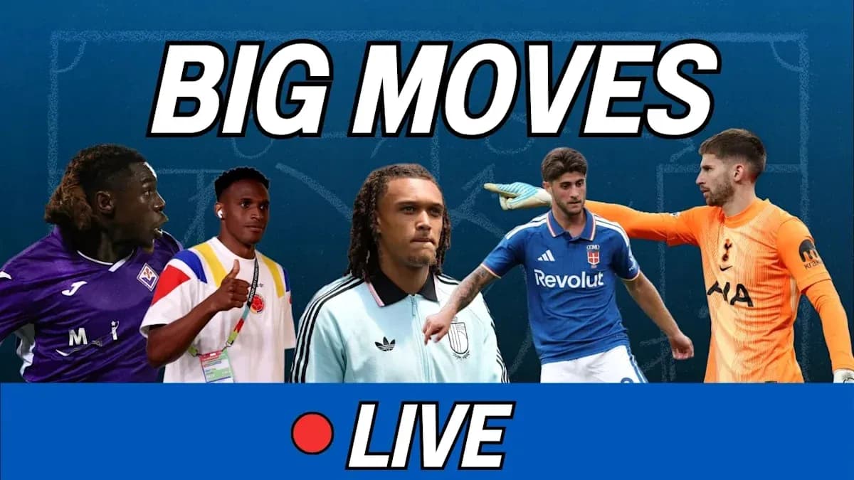 Football players featured in transfer news graphic