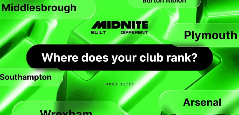 Clubs and rankings displayed on green background