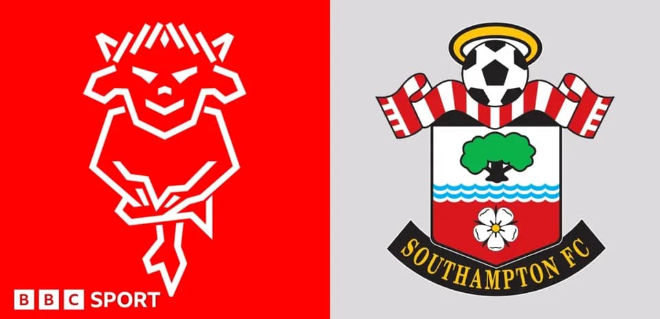 Logos of BBC Sport and Southampton FC