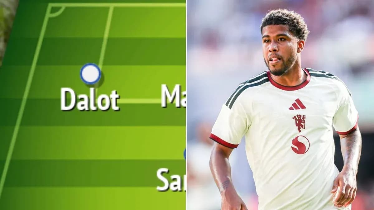 Futbol maydoni va Dalot o'yinchi