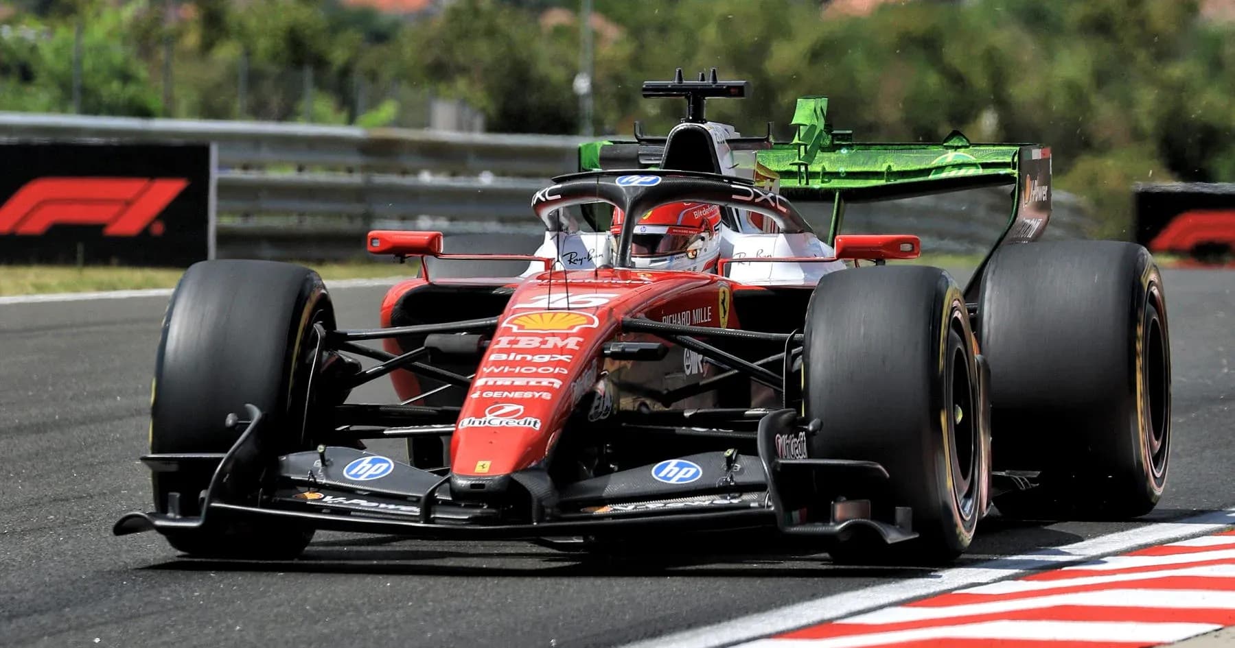 Ferrari Formula 1 car racing on track