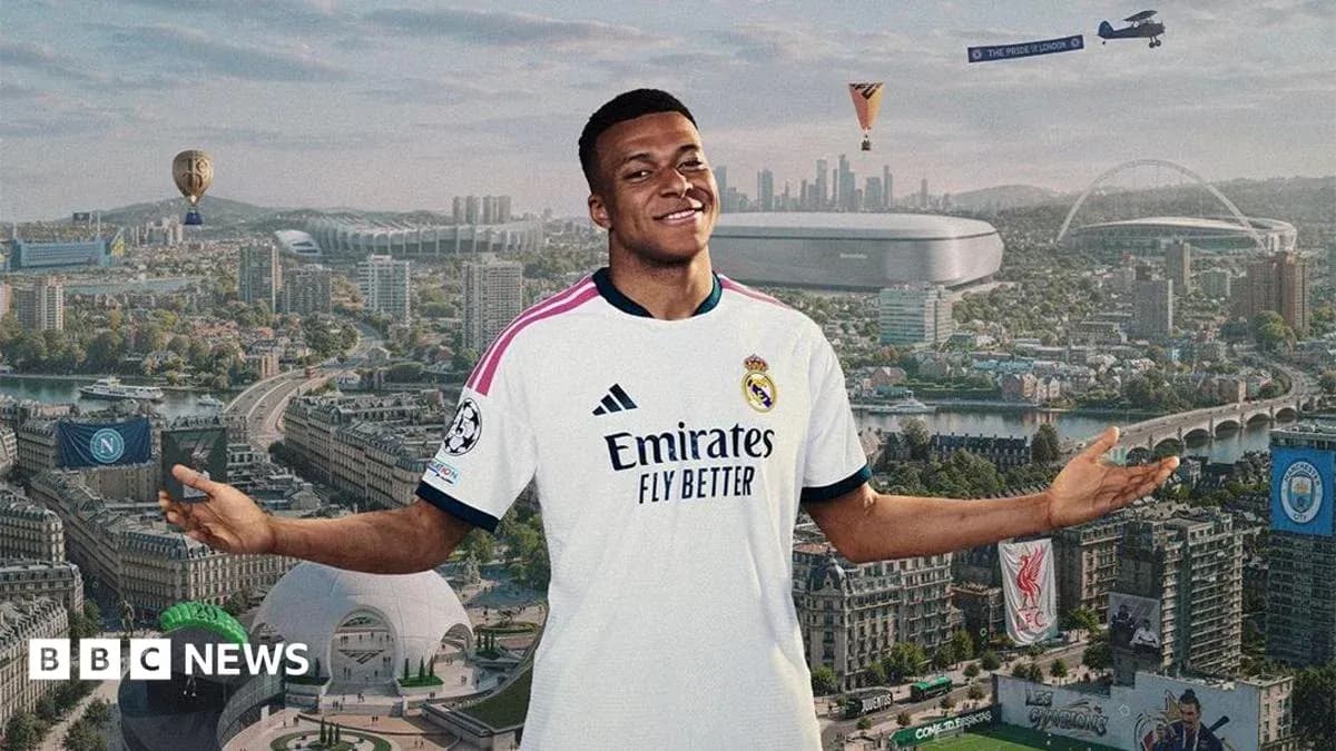 Futbolchi Kylian Mbappe Real Madrid formasi bilan