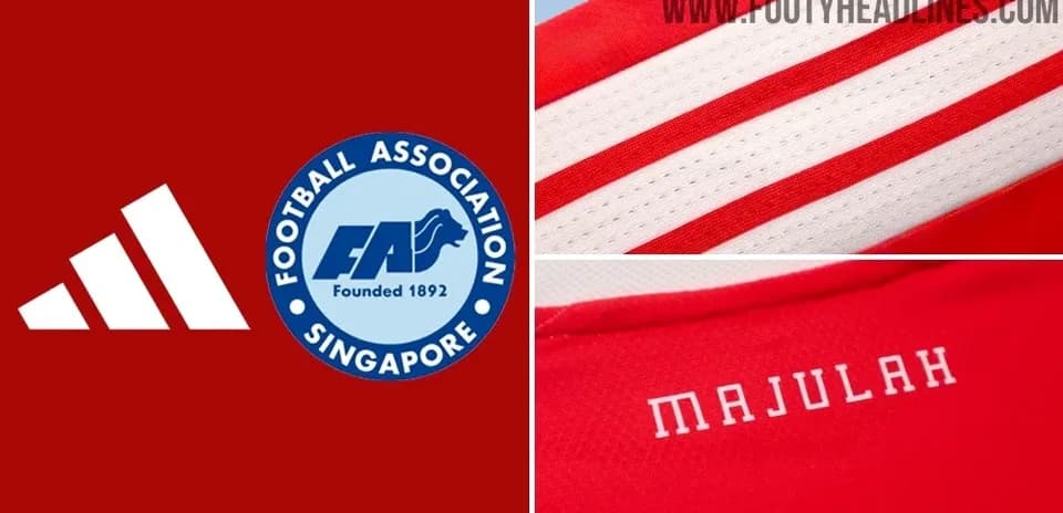 Adidas logo and Singapore FA jersey details