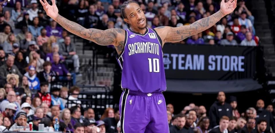 Basketball player celebrating during game in Sacramento