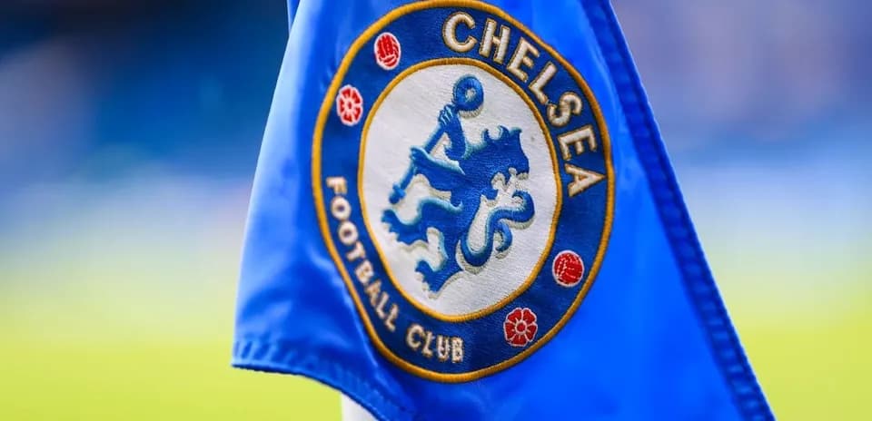 Chelsea Football Club corner flag with logo