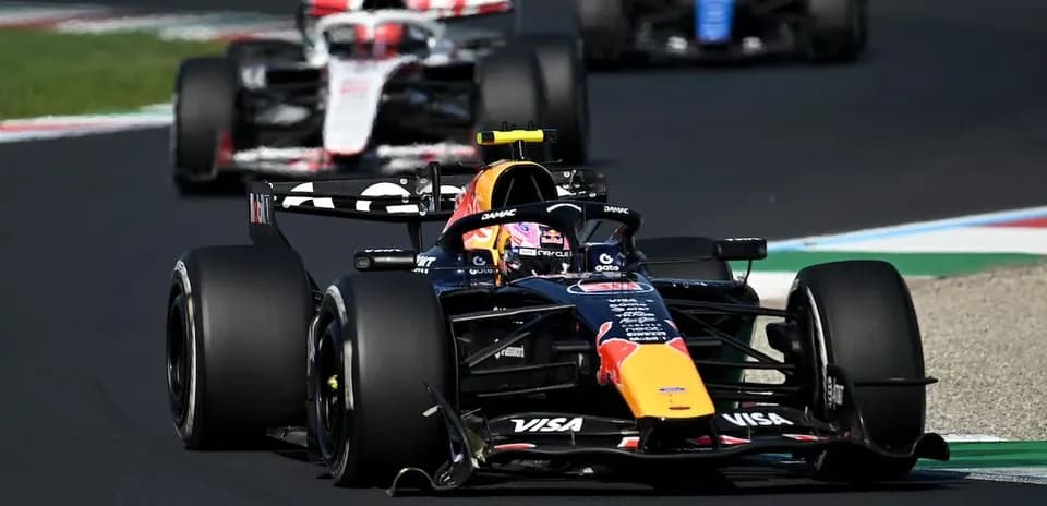 Red Bull Racing car leading during Formula 1 race
