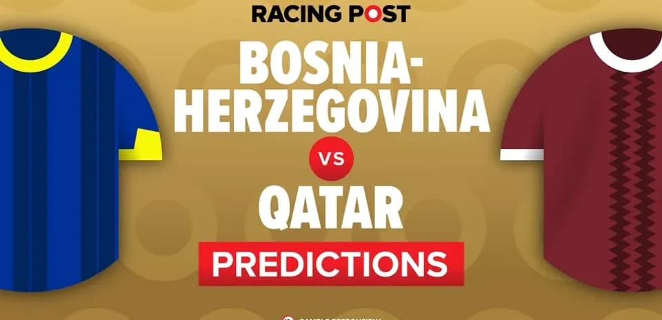 Bosnia-Herzegovina vs Qatar match prediction graphic