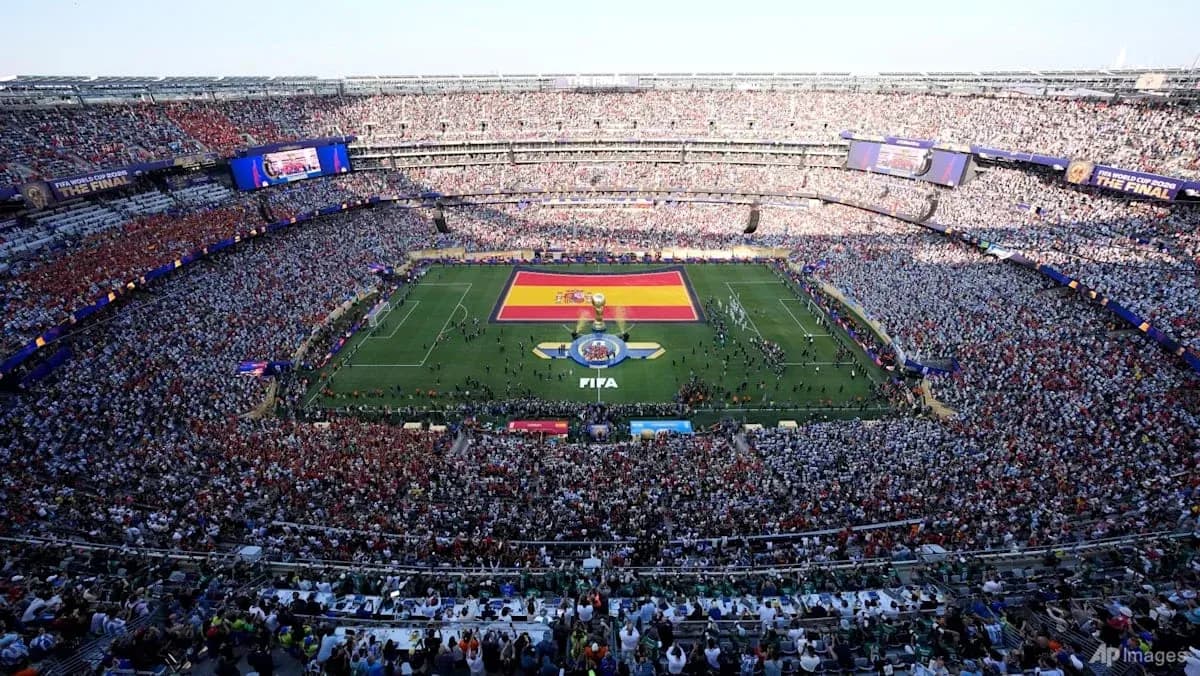 FIFA World Cup final at a packed stadium