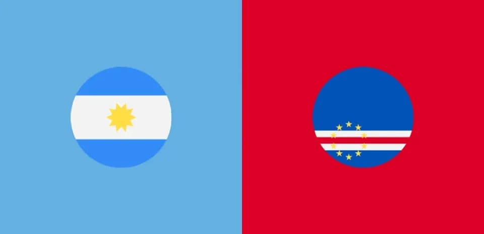 Argentina and Cape Verde flags side by side