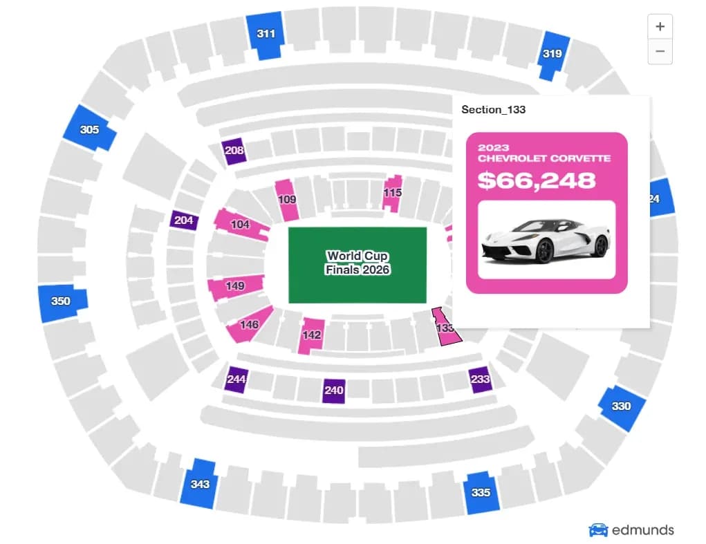 Stadium seating chart for World Cup Finals 2026