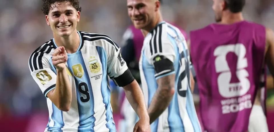 Argentina player celebrating during match