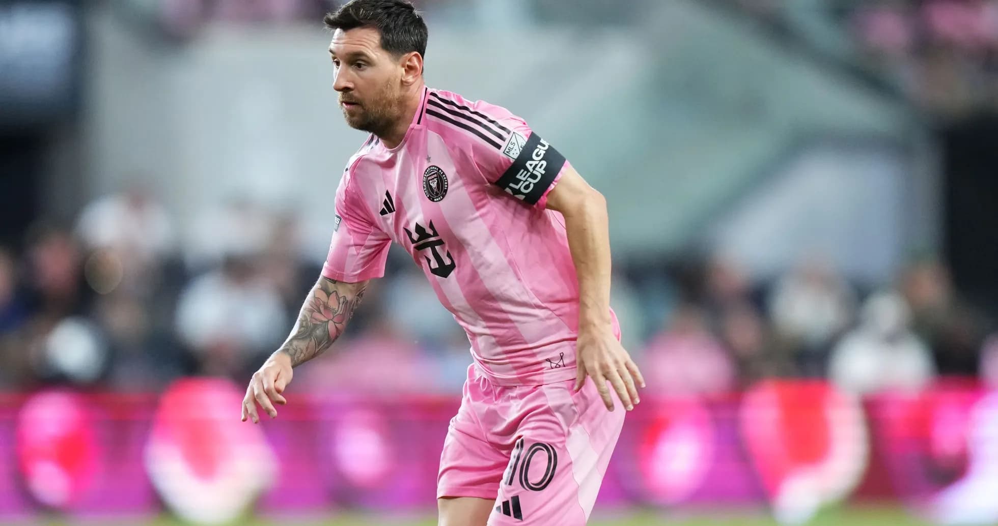 Messi playing for Inter Miami during a match