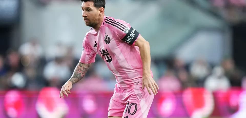 Messi playing for Inter Miami during a match